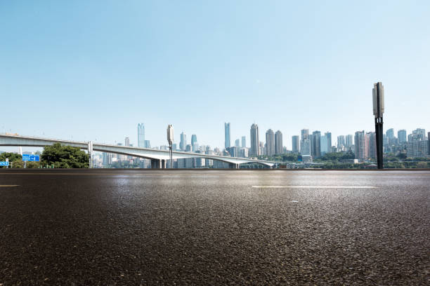 istock empty road and cityscape of modern city 839185854