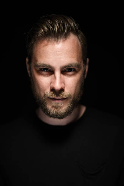Intense portrait of a man with beard