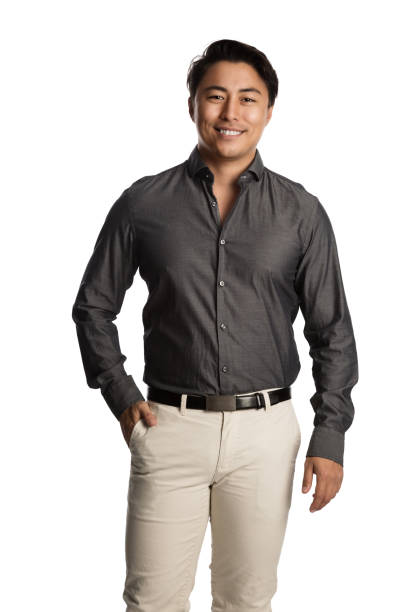 istock Handsome male in a grey shirt smiling 839214502