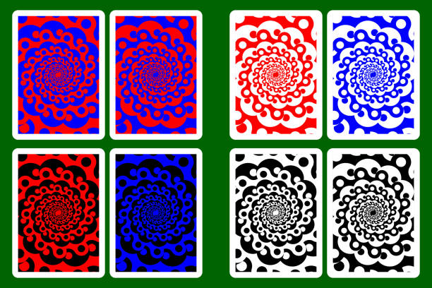 spielkarte rücken - cards rear view vector pattern stock-grafiken, -clipart, -cartoons und -symbole