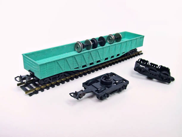 istock Loaded uncovered freight train and next to them is bogies 839217234