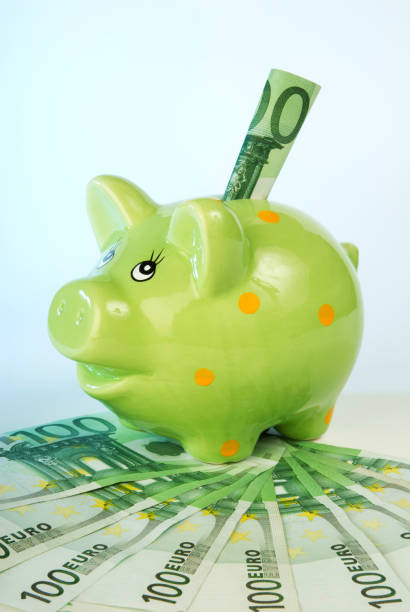 istock Piggy bank with banknotes 839223530