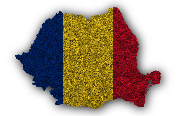 istock Textured map of Romania in nice colors 839230984