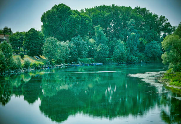 Lodi (Italy): the Adda river Lodi (Lombardy, Italy): the Adda river in the summertime lodi italy stock pictures, royalty-free photos & images