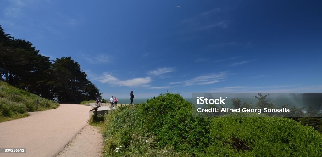 Impressions from the Lands End in Golden Gate Recreation Area in San Francisco, California USA Impressions from the Lands End in Golden Gate Recreation Area in San Francisco from April 27, 2017, California USA San Francisco - California Stock Photo