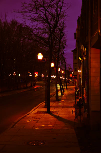 istock Road at Night in Quebec City 839280678