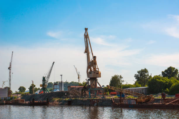 istock Crane in the port. 839297682