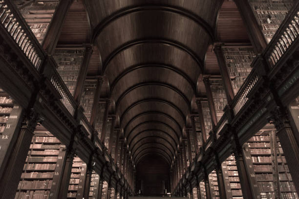 istock Dublin Ireland January 23 2017: Old library on Trinity college ceiling landscape 839337740
