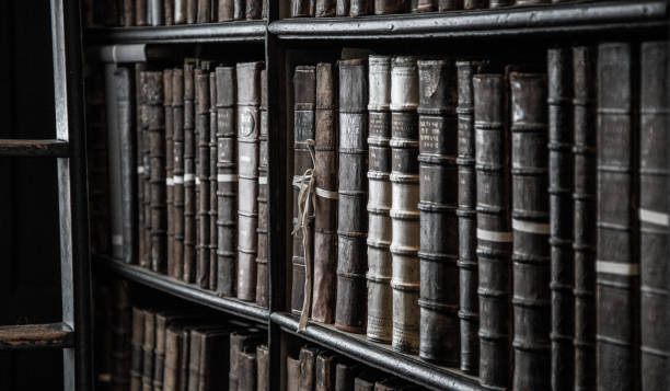 istock Dublin Ireland January 23 2017: Old library on Trinity old books on bookshelf 839337762