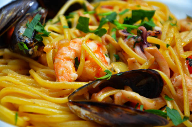 istock italian pasta & sea food 839341280