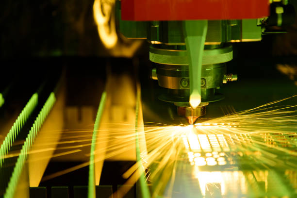 istock The fiber  laser cutting machine 839345300