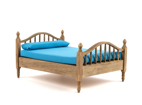 wooden bed - small model
