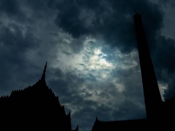 istock thai crematory with smoke on sad day 839352828