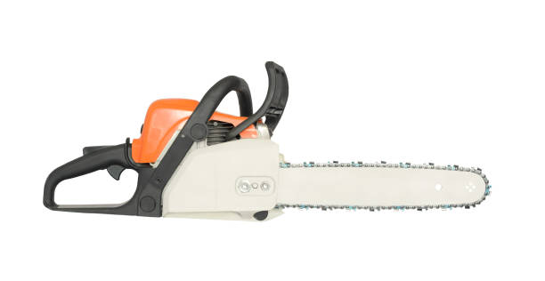 istock Close up view of petrol chainsaw 839395120