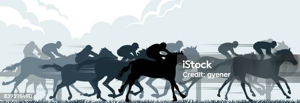 Racehorse Stock Illustration - Download Image Now - Horse Racing, Backgrounds, Horse