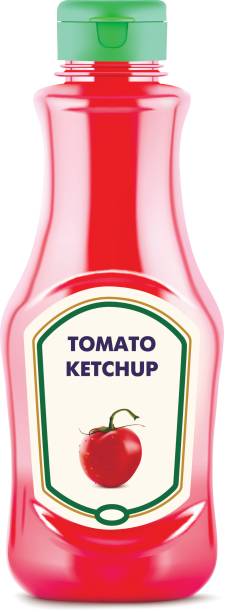 istock Ketchup bottle with fresh tomatoe isolated on white background, realistic vector illustration. 839395930