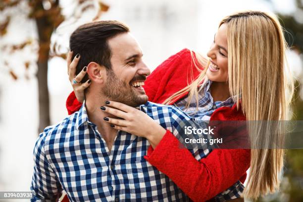 Couple Enjoying Park Stock Photo - Download Image Now - Adult, Adults Only, Beauty