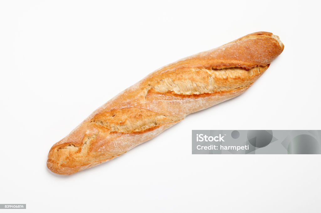 Isolated french baguette Baguette Stock Photo