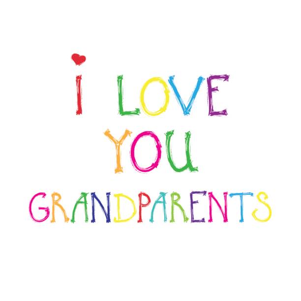 istock Happy Grandparents Day Greeting Card Banner Colorful Text Over White Background 839406976