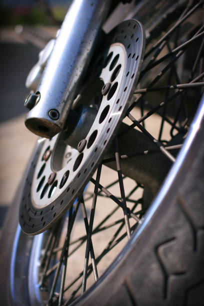 istock Front wheel of the motorcycle 839416854