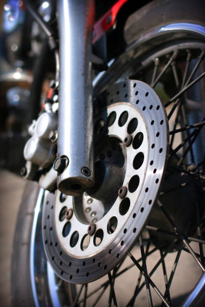 istock Front wheel of the motorcycle 839416938