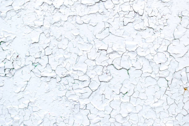Old painted metal with paint peeling off