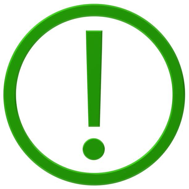 exclamation mark exclamation point 3d green isolated punctuation mark warning and attention sign symbol icon