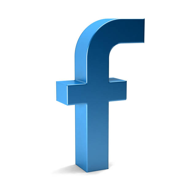 Letter f . 3D Render illustration in white background