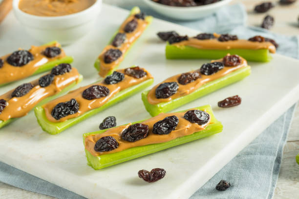 istock Homemade Ants on a Log Snack 839500196