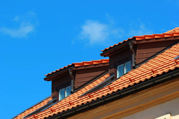 istock Attic windows in orange tiled roof 839501304