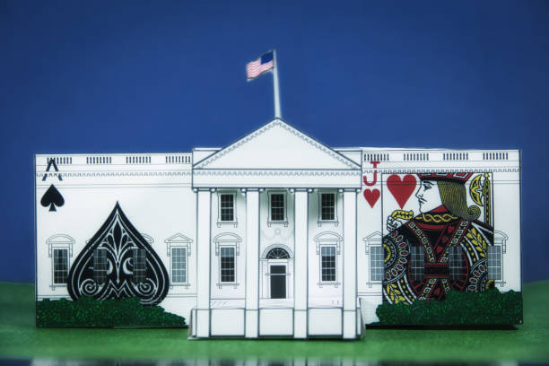 White House made out of playing cards