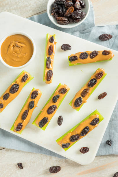 istock Homemade Ants on a Log Snack 839503364