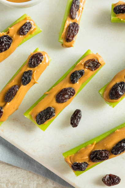 istock Homemade Ants on a Log Snack 839505364