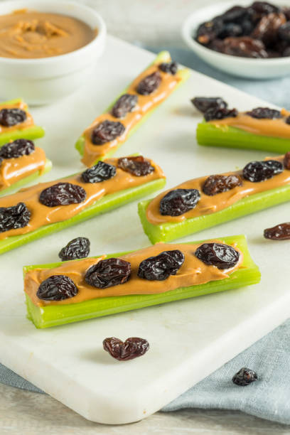 istock Homemade Ants on a Log Snack 839505790