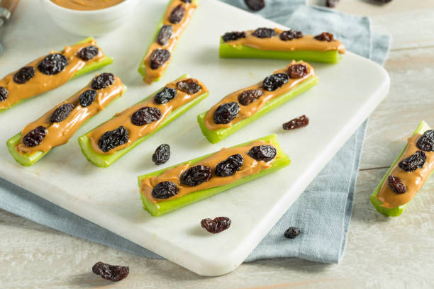 istock Homemade Ants on a Log Snack 839506942
