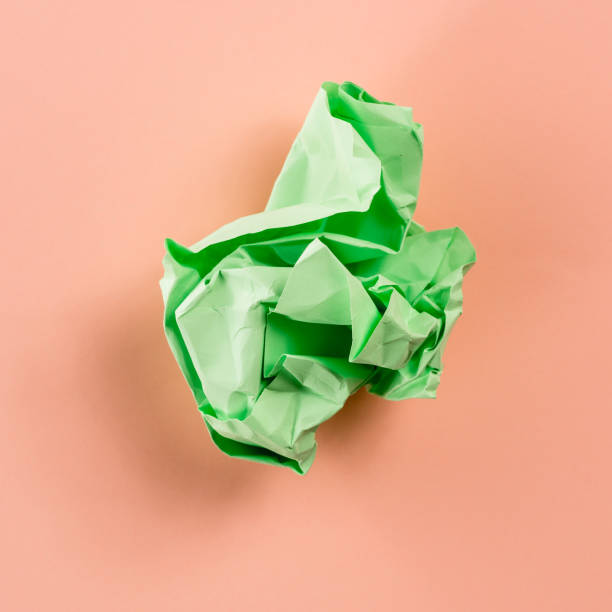 istock Crumpled Green paper with soft texture. 839520696
