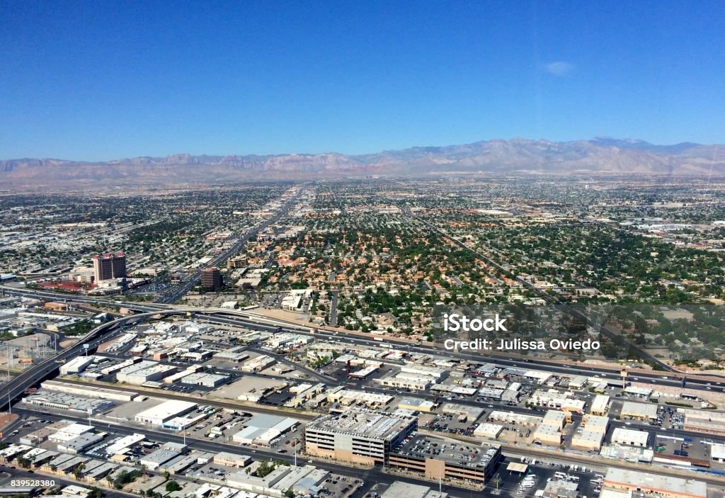 Sky view Vegas Daytime Las Vegas Stock Photo