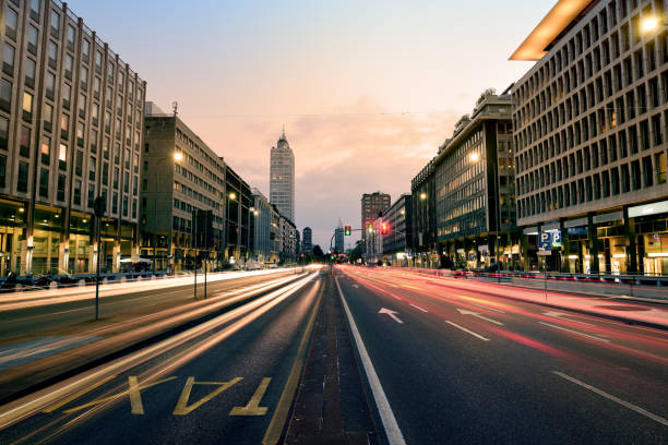 istock Cityscape at Sunset, Milan, Italy 839530664