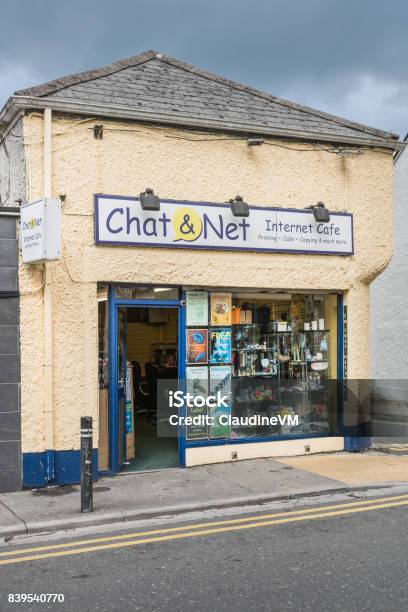 Internet Cafe In Galway Ireland Stock Photo - Download Image Now - Communication, Computer, Connection