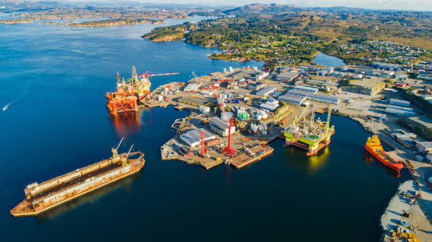 istock Oil rigs under maintenance near Bergen, Norway. 839557320