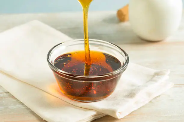 Raw Organic Dark Agave Syrup in a Bowl