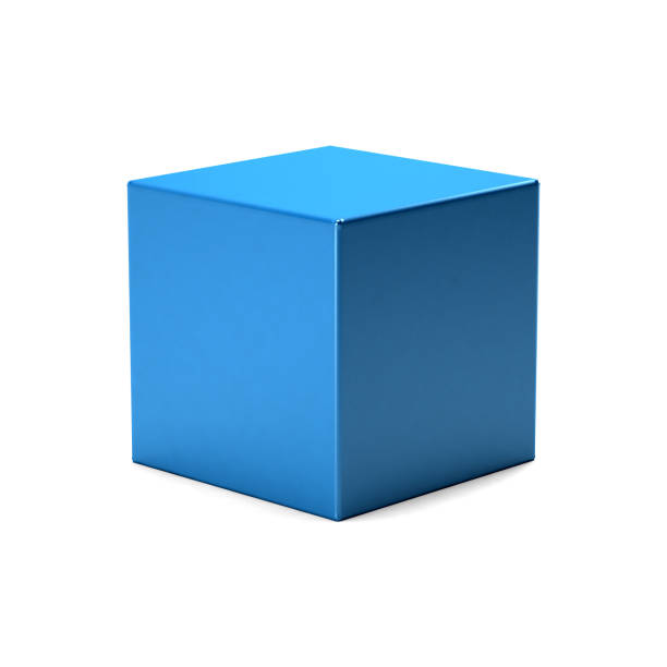 Blue Cube in white background. 3D Rendering Illustration Blue Cube in white background. 3D Rendering Illustration cube stock pictures, royalty-free photos & images