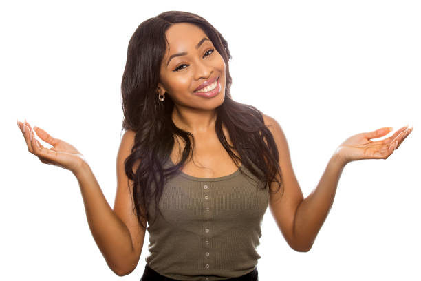istock Black Female Expressions on White Background 839689050