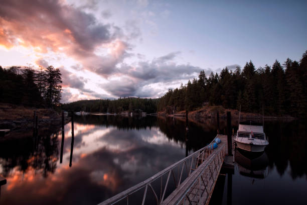 istock Marina at sunset, Sunshine Coast, BC , Canada 839707338