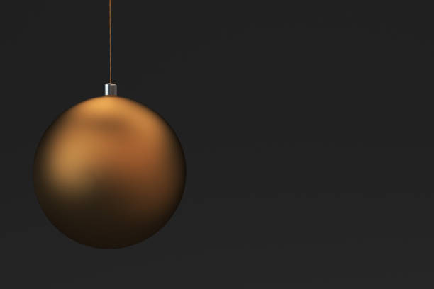 istock Gold christmas balls on black background 839756326
