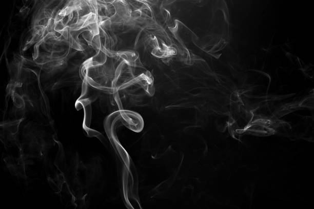 istock Movement of smoke with background is dark. 839775126