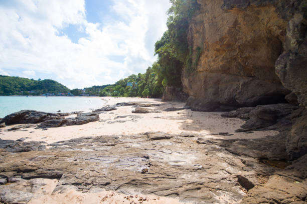 istock Rocky coastline on Ao Yon beach, Phuket 839793956