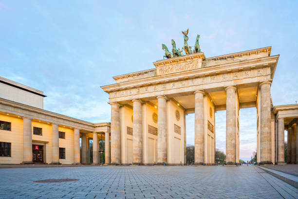istock Brandenburg gate with sunrise Berlin city, Germany 839798776