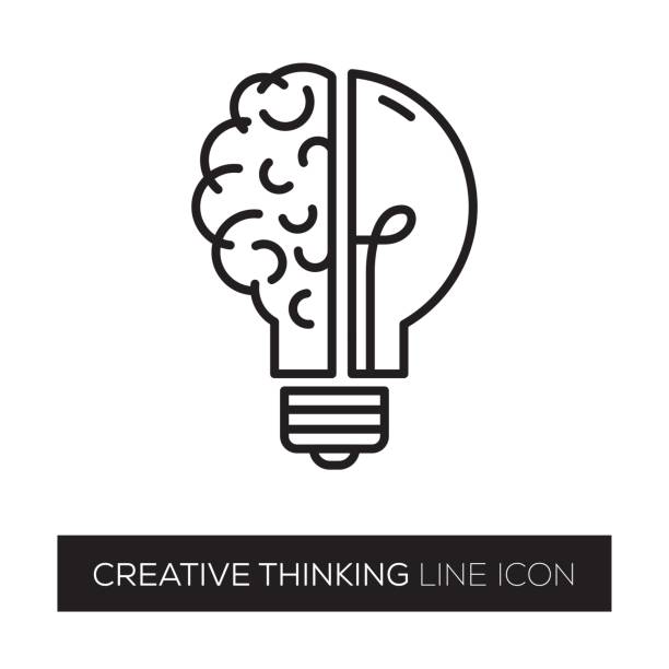 illustrations, cliparts, dessins animés et icônes de pensée créative - inspiration light bulb motivation lighting equipment