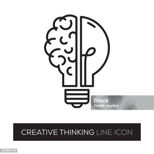 Creative Thinking Stock Illustration - Download Image Now - Light Bulb, Inspiration, Intelligence